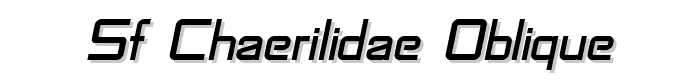 SF Chaerilidae Oblique font